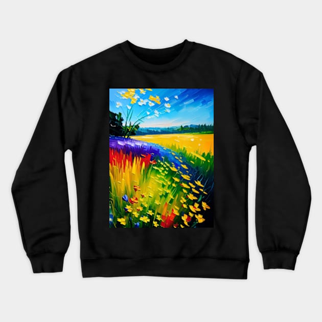 Wildflowers Crewneck Sweatshirt by ArtFactoryAI